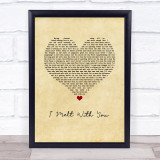 Modern English I Melt With You Vintage Heart Song Lyric Wall Art Print