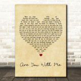 Nilu Are You With Me Vintage Heart Song Lyric Wall Art Print