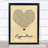 Notorious B.I.G. Hypnotize Vintage Heart Song Lyric Wall Art Print
