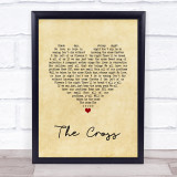 Prince The Cross Vintage Heart Song Lyric Wall Art Print