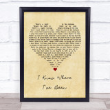 Queen Latifah I Know Where I've Been Vintage Heart Song Lyric Wall Art Print