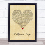 AJR Netflix Trip Vintage Heart Song Lyric Quote Music Print