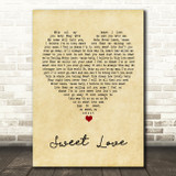 Anita Baker Sweet Love Vintage Heart Song Lyric Quote Music Print