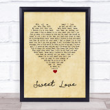 Anita Baker Sweet Love Vintage Heart Song Lyric Quote Music Print
