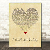 Bee Gees I Can't See Nobody Vintage Heart Song Lyric Quote Music Print