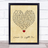 Belinda Carlisle Leave A Light On Vintage Heart Song Lyric Quote Music Print