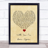 Billy Preston & Syreeta With You I'm Born Again Vintage Heart Song Lyric Quote Music Print