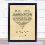 Blake Shelton A Guy With A Girl Vintage Heart Song Lyric Quote Music Print