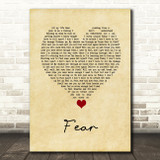 Blue October Fear Vintage Heart Song Lyric Quote Music Print