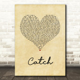 Brett Young Catch Vintage Heart Song Lyric Quote Music Print