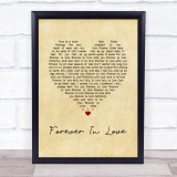 Brighten Forever In Love Vintage Heart Song Lyric Quote Music Print