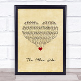 David Gray The Other Side Vintage Heart Song Lyric Quote Music Print