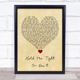 Fall Out Boy Hold Me Tight Or Don't Vintage Heart Song Lyric Quote Music Print