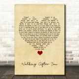 Foo Fighters Walking After You Vintage Heart Song Lyric Quote Music Print