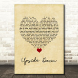 Jack Johnson Upside Down Vintage Heart Song Lyric Quote Music Print