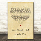 Jane McDonald The Hand That Leads Me Vintage Heart Song Lyric Quote Music Print