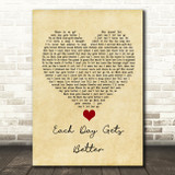 John Legend Each Day Gets Better Vintage Heart Song Lyric Quote Music Print