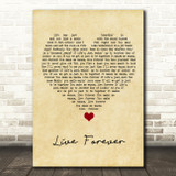 Kane Brown Live Forever Vintage Heart Song Lyric Quote Music Print