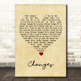 Kelly Osbourne Changes Vintage Heart Song Lyric Quote Music Print