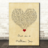 Larry Graham One in a Million You Vintage Heart Song Lyric Quote Music Print