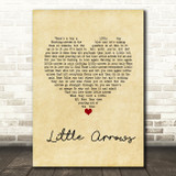Leapy Lee Little Arrows Vintage Heart Song Lyric Quote Music Print