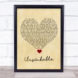 Lucy Spraggan Unsinkable Vintage Heart Song Lyric Quote Music Print