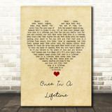 Michael Bolton Once In A Lifetime Vintage Heart Song Lyric Quote Music Print