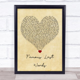 My Chemical Romance Famous Last Words Vintage Heart Song Lyric Quote Music Print