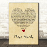 Natasha Bedingfield These Words Vintage Heart Song Lyric Quote Music Print