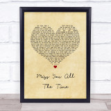 O.A.R. (Of A Revolution) Miss You All The Time Vintage Heart Song Lyric Quote Music Print