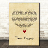 Paul Weller Time Passes Vintage Heart Song Lyric Quote Music Print