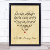 Peggy Lee I'll Be Seeing You Vintage Heart Song Lyric Quote Music Print