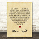 Prince And The New Power Generation Blue Light Vintage Heart Song Lyric Quote Music Print