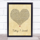 Professor Green Today I Cried Vintage Heart Song Lyric Quote Music Print
