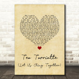 Queen Teo Torriatte (Let Us Cling Together) Vintage Heart Song Lyric Quote Music Print