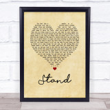 Rascal Flatts Stand Vintage Heart Song Lyric Quote Music Print