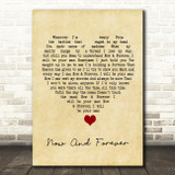 Richard Marx Now And Forever Vintage Heart Song Lyric Quote Music Print