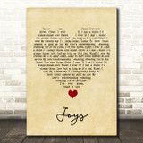 Roberto Surace Joys Vintage Heart Song Lyric Quote Music Print