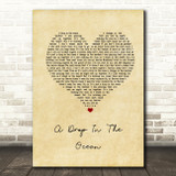 Ron Pope A Drop In The Ocean Vintage Heart Song Lyric Quote Music Print