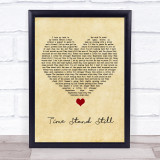 Rush Time Stand Still Vintage Heart Song Lyric Quote Music Print