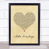 Sam Fender White Privilege Vintage Heart Song Lyric Quote Music Print