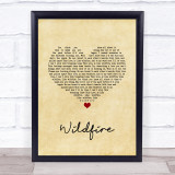 Seafret Wildfire Vintage Heart Song Lyric Quote Music Print
