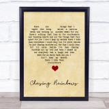 Shed Seven Chasing Rainbows Vintage Heart Song Lyric Quote Music Print