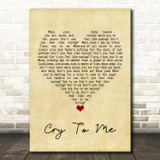 Solomon Burke Cry To Me Vintage Heart Song Lyric Quote Music Print