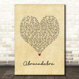 Steve miller Band Abracadabra Vintage Heart Song Lyric Quote Music Print