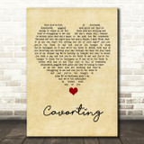 The Courteeners Cavorting Vintage Heart Song Lyric Quote Music Print