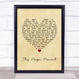 The Drifters This Magic Moment Vintage Heart Song Lyric Quote Music Poster Print