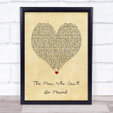 The Script The Man Who Can't Be Moved Vintage Heart Song Lyric Quote Music Print