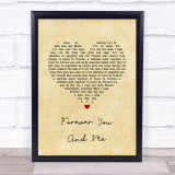 The Teskey Brothers Forever You And Me Vintage Heart Song Lyric Quote Music Print