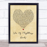 Twenty One Pilots Isle Of Flightless Birds Vintage Heart Song Lyric Quote Music Print